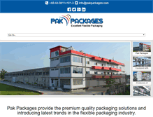 Tablet Screenshot of pakpackages.com